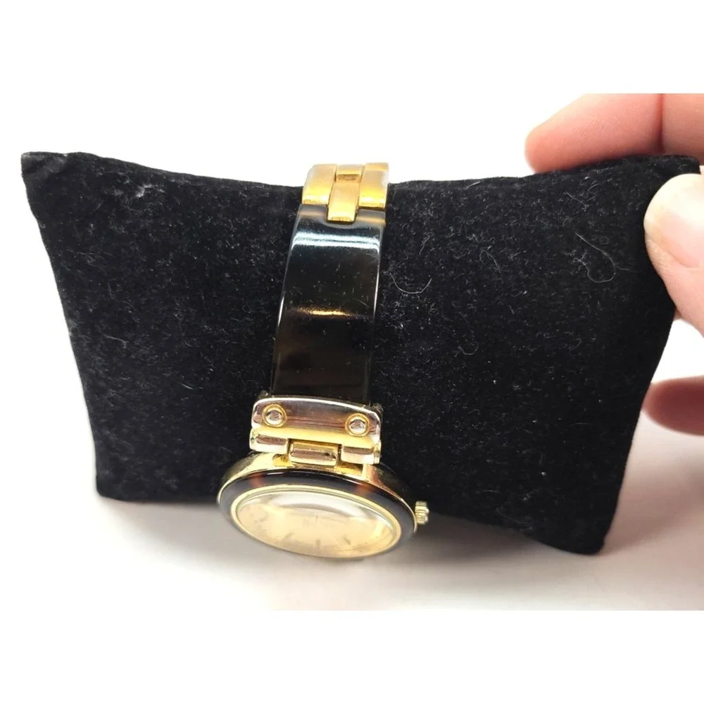 Womens Quartz Watch. Tortoise Shell and Goldtone‎ Band New Battery